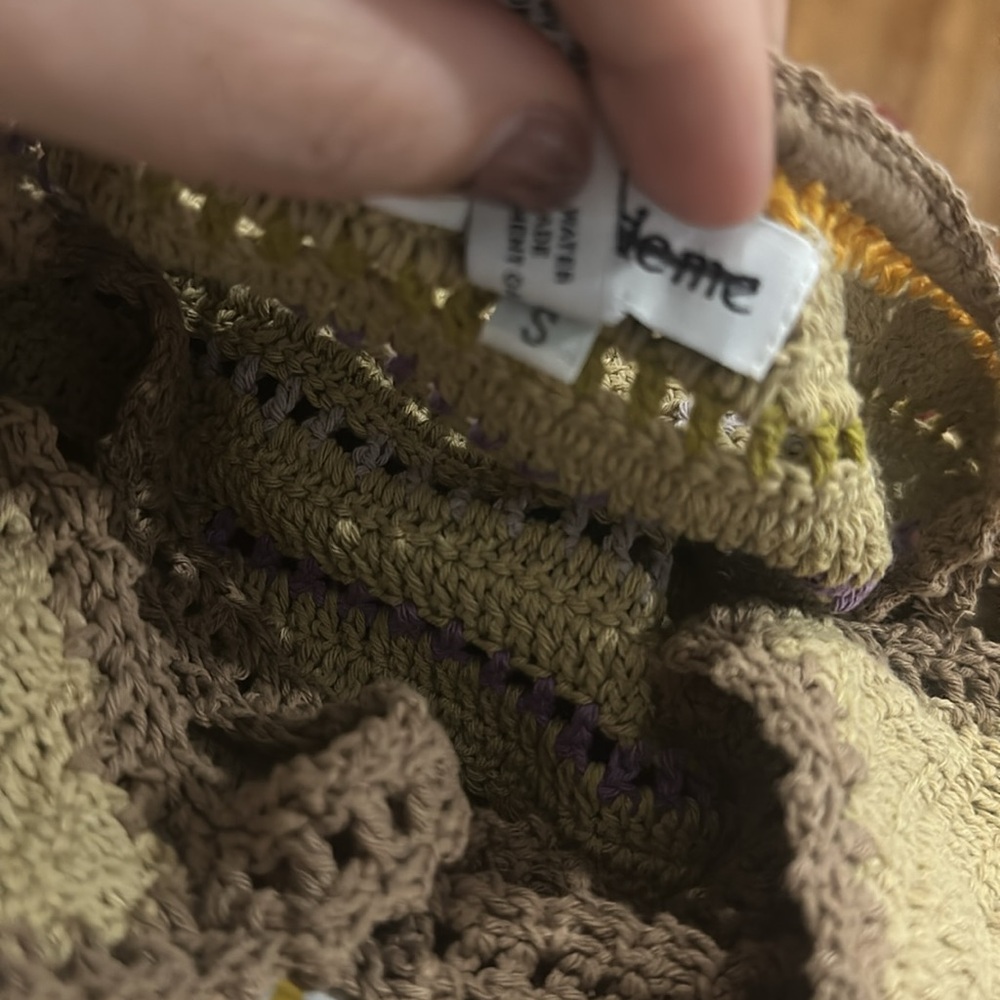 SHE MADE ME Rahi Crochet One Piece Swimsuit Taupe Brown Size Small NWOT - Picture 8 of 8